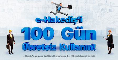 e-Hakediş'i 100 gün ücretsiz kullanın! 2017 F