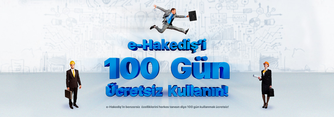 e-Hakediş'i 100 gün ücretsiz kullanın! 2017 PT