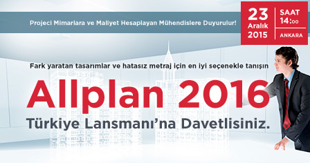 Allplan 2016 Türkiye Lansmanına Davetlisiniz. F