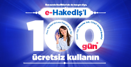 e-Hakediş'i 100 gün ücretsiz kullanın! 2016 F