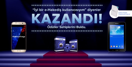 "İyi bir e-Hakediş kullanıcısıyım" diyenler kazandı! 2017 F