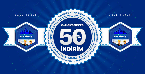 e-Hakediş’te %50 indirim! F