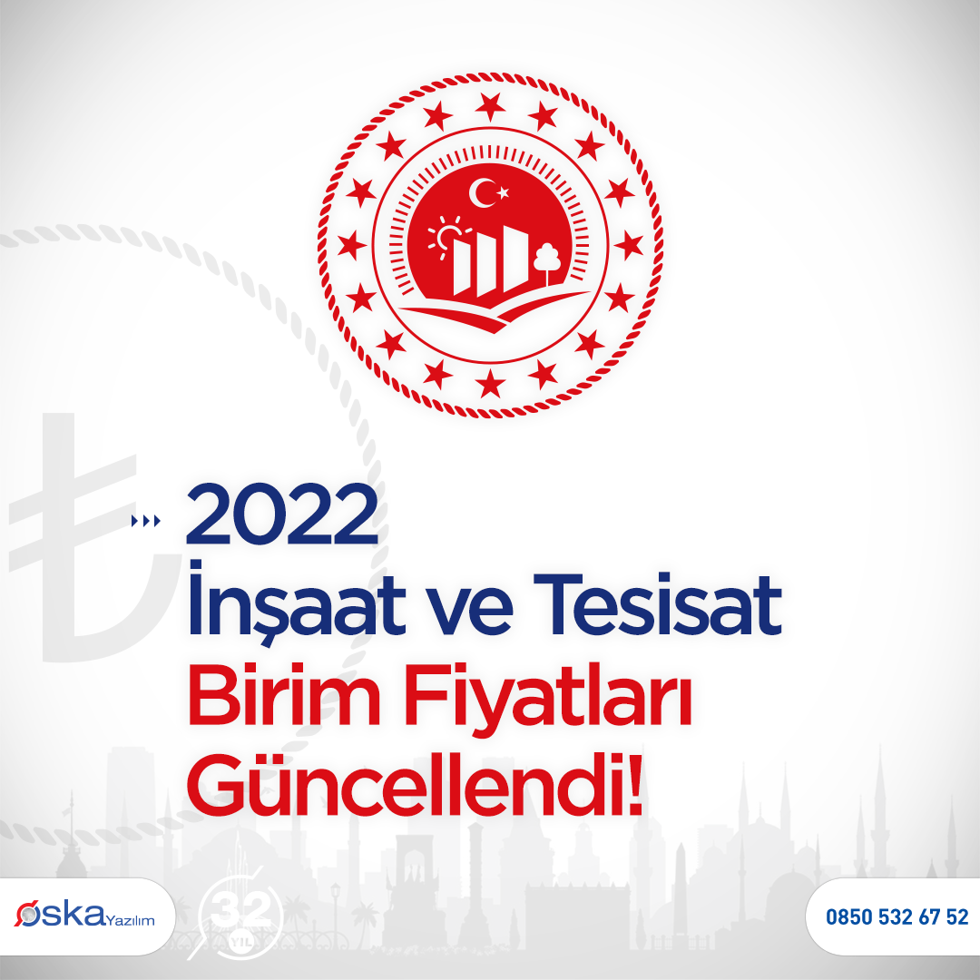 2022 İnşaat ve Tesisat Birim Fiyatları Güncellendi! Facebook