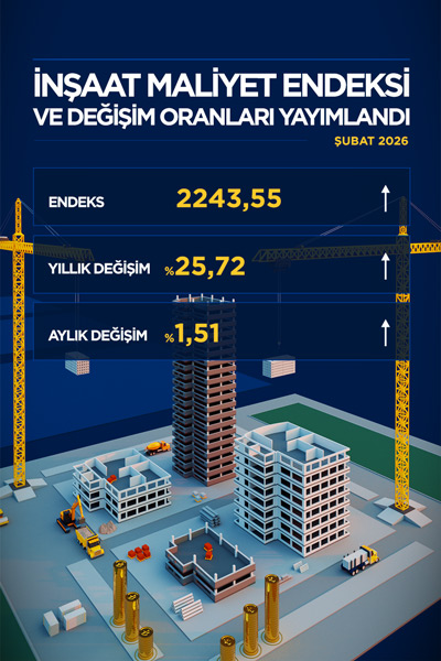 Şubat 2026 İnşaat Maliyet Endeksi ve Değişim Oranı